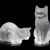 Two Lalique Molded and Frosted