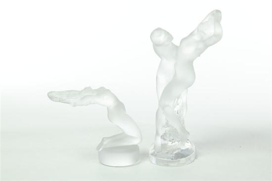 TWO LALIQUE NUDE FIGURINES.  France