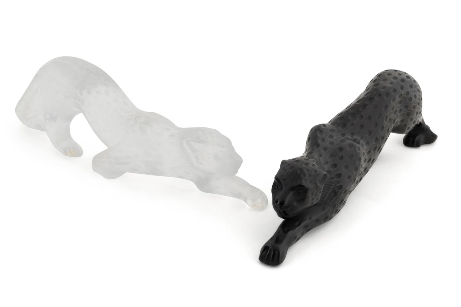 TWO LALIQUE ZEILA PANTHER
