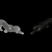 Two Lalique Zeila Panther Scul