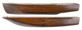 TWO LAMINATED PINE HALF HULL M