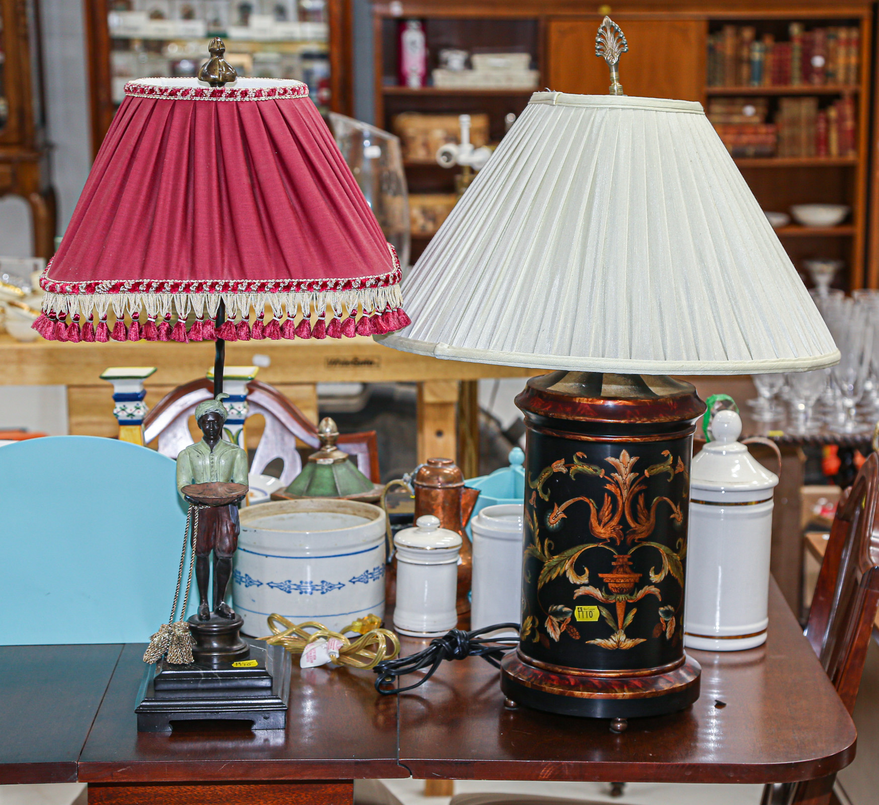 TWO LAMPS WITH SHADES Contemporary,
