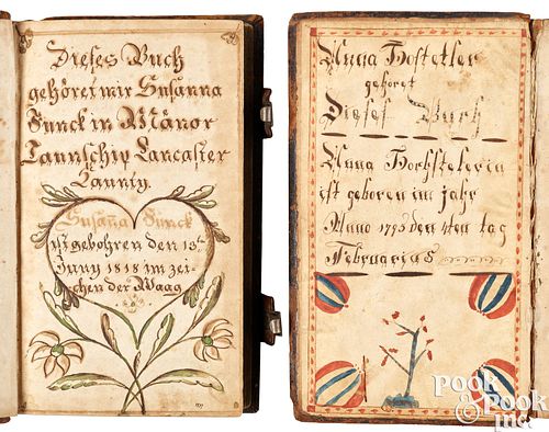 TWO LANCASTER, PENNSYLVANIA FRAKTUR