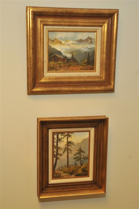 TWO LANDSCAPE PAINTINGS BY GERTRUDE