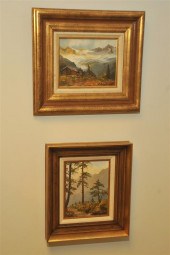 TWO LANDSCAPE PAINTINGS BY GER