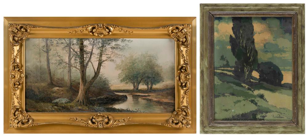 TWO LANDSCAPE PAINTINGSTWO