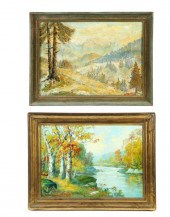 TWO LANDSCAPES (AMERICAN SCHOO