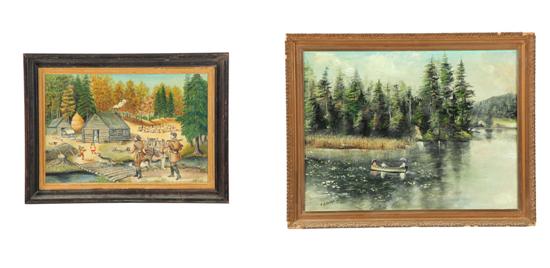 TWO LANDSCAPES (AMERICAN SCHOOL 