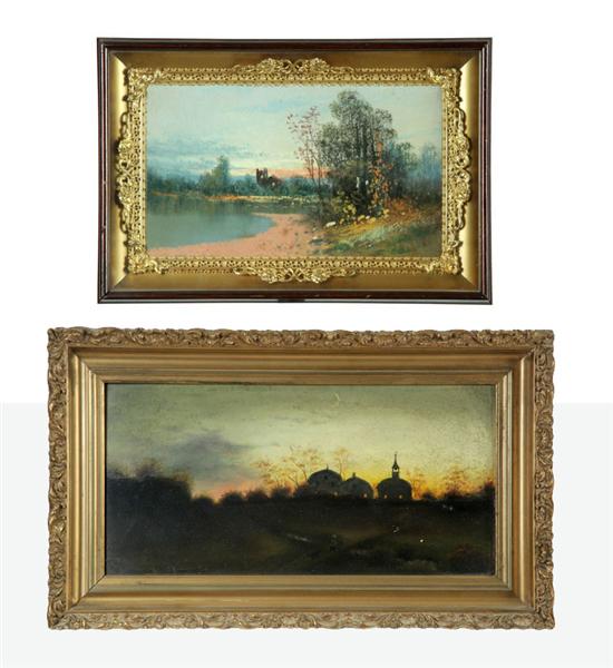 TWO LANDSCAPES (EUROPEAN SCHOOL 