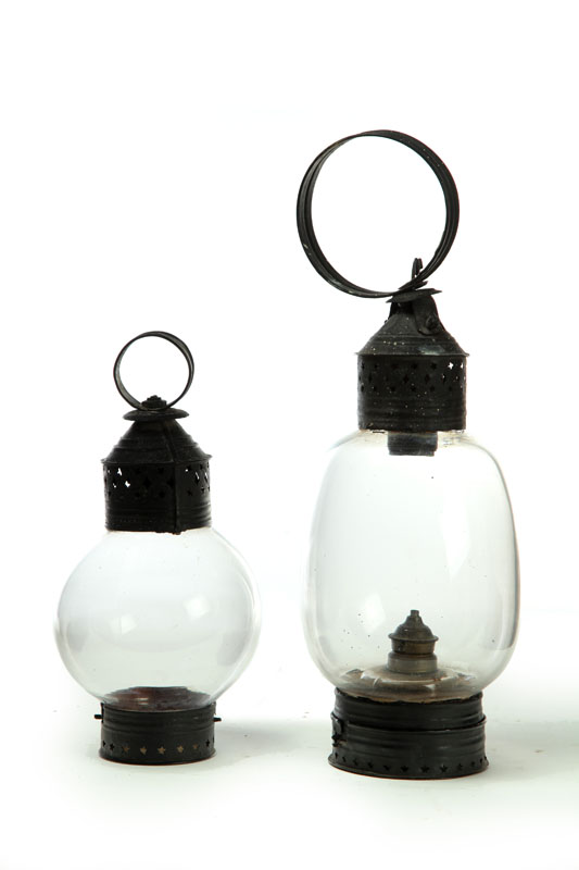 TWO LANTERNS.  American  mid 19th