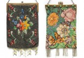 TWO LARGE 1920S FRENCH BEADED