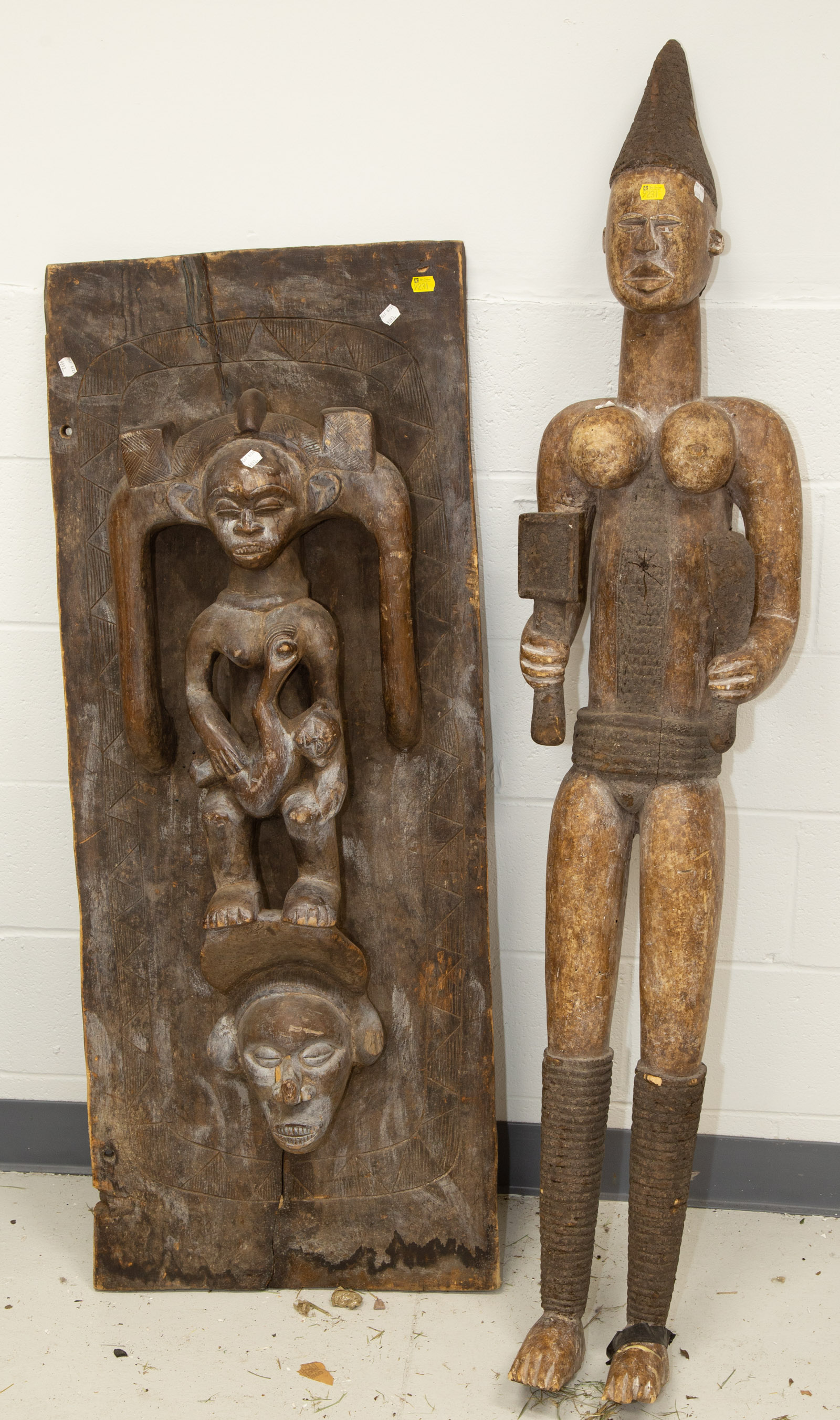TWO LARGE AFRICAN SCULPTURES 20th