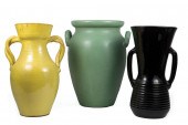 TWO LARGE AMERICAN POTTERY VAS
