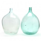 TWO LARGE ANTIQUE DEMIJOHNS 19