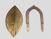 Two large antique Indian metal