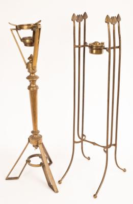 Two large Arts & Craft style copper
