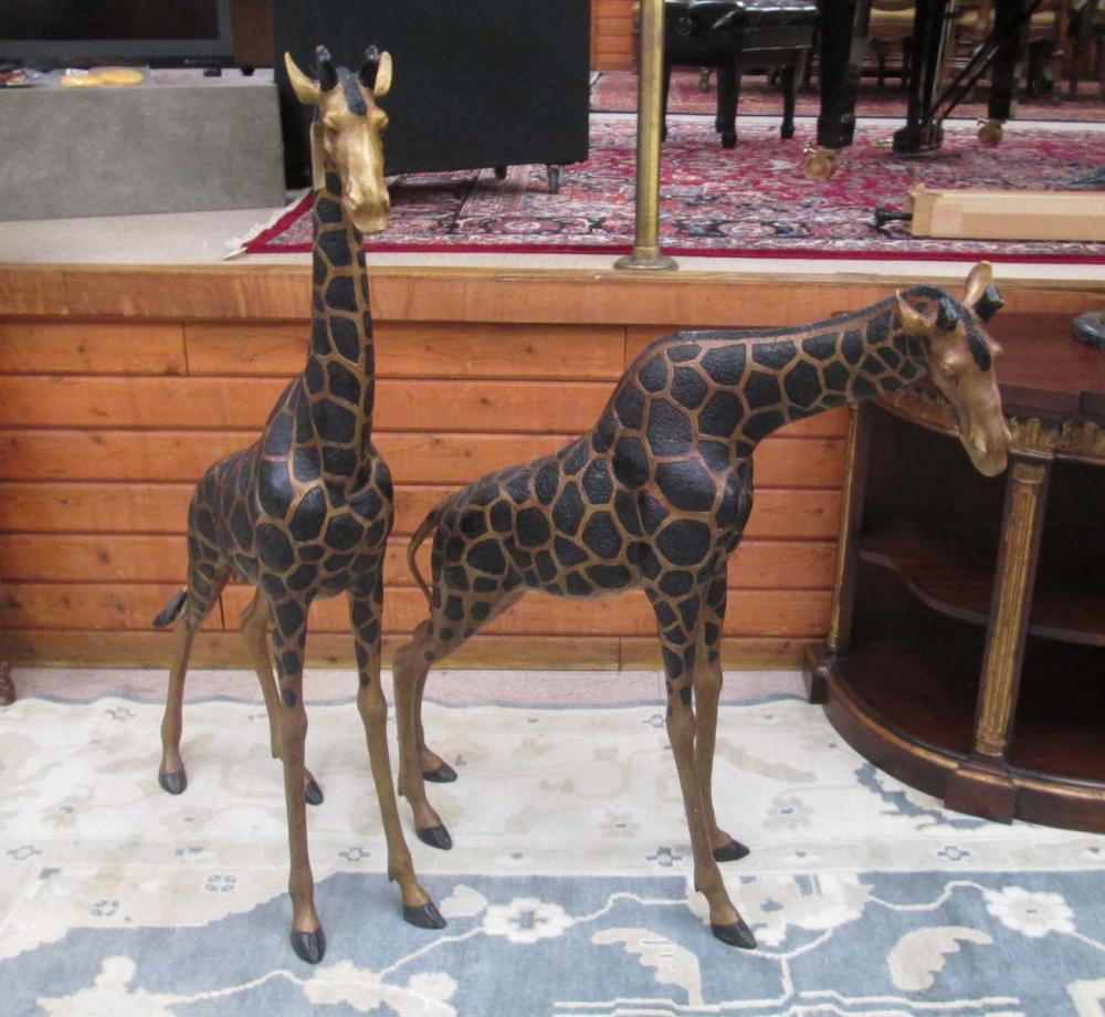 TWO LARGE BRONZE WILDLIFE