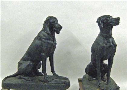 Two large cast iron dogs    Each