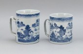 TWO LARGE CHINESE EXPORT BLUE
