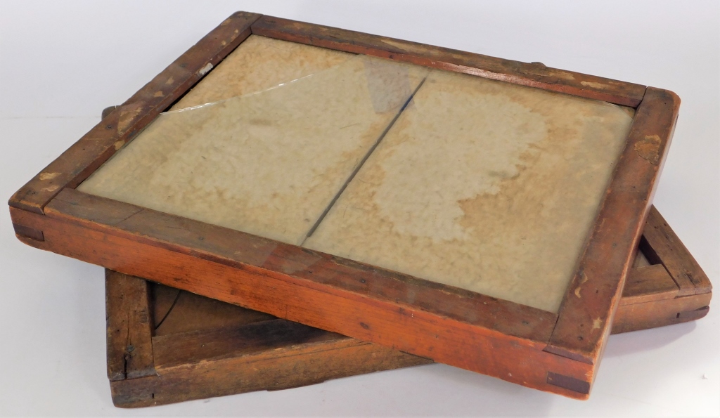 TWO LARGE CONTACT PRINTING FRAMES