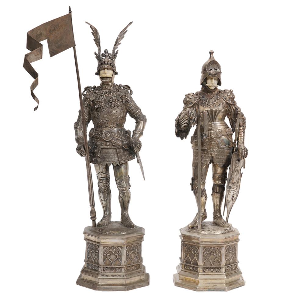 TWO LARGE CONTINENTAL SILVER GERMAN