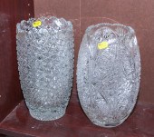 TWO LARGE CUT GLASS VASES 2nd