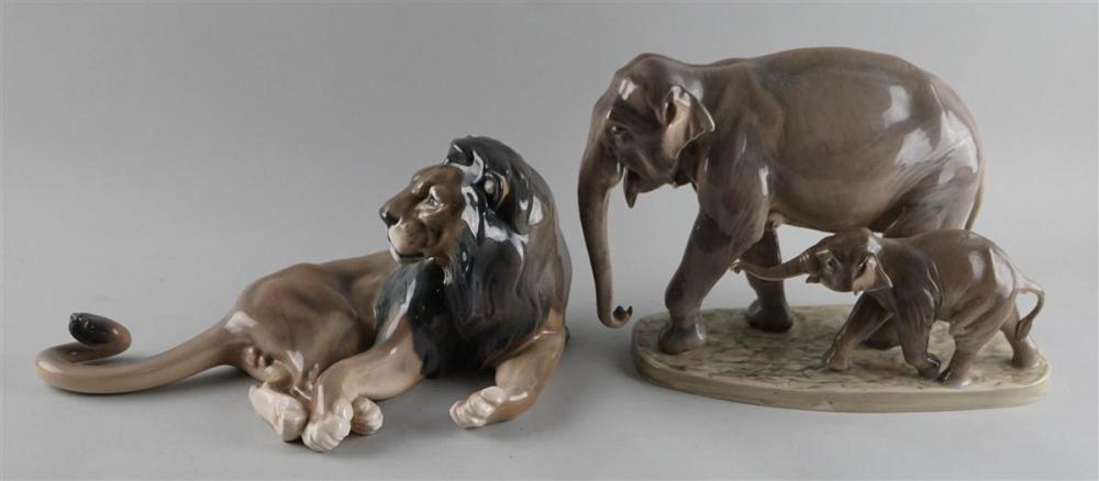 TWO LARGE DAHL JENSEN PORCELAIN