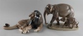 TWO LARGE DAHL JENSEN PORCELAI