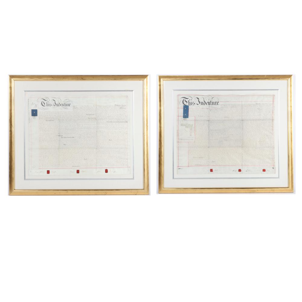 TWO LARGE FRAMED 19TH CENTURY