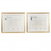 TWO LARGE FRAMED 19TH CENTURY