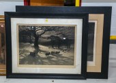 TWO LARGE FRAMED ATMOSPHERIC E