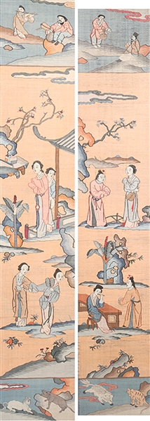 Two large framed Chinese Kesi