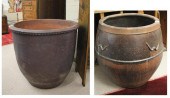 TWO LARGE GARDEN POTTERY PLANT