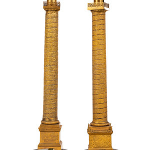 Two Large Grand Tour Gilt Bronze