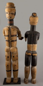 TWO LARGE IBIBIO PUPPETS NIGER