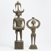Two Large Indian Dhokra Bronze