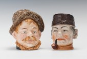 Two Large Male Head Humidors M