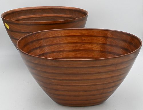 TWO LARGE PETER PETROCHKO INLAID