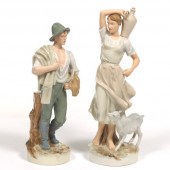 TWO LARGE PORCELAIN ROYAL DUX