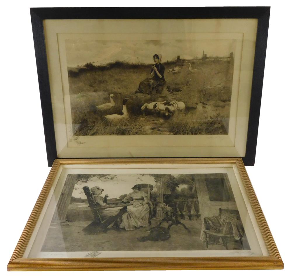 TWO LARGE PRINTS BY JAMES S. KING