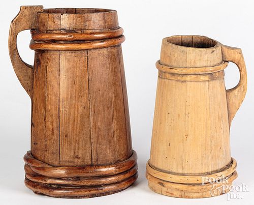 TWO LARGE SCANDINAVIAN STAVED