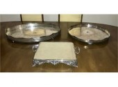 Two large silver plated vintag