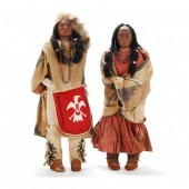 TWO LARGE SKOOKUM NATIVE AMERI
