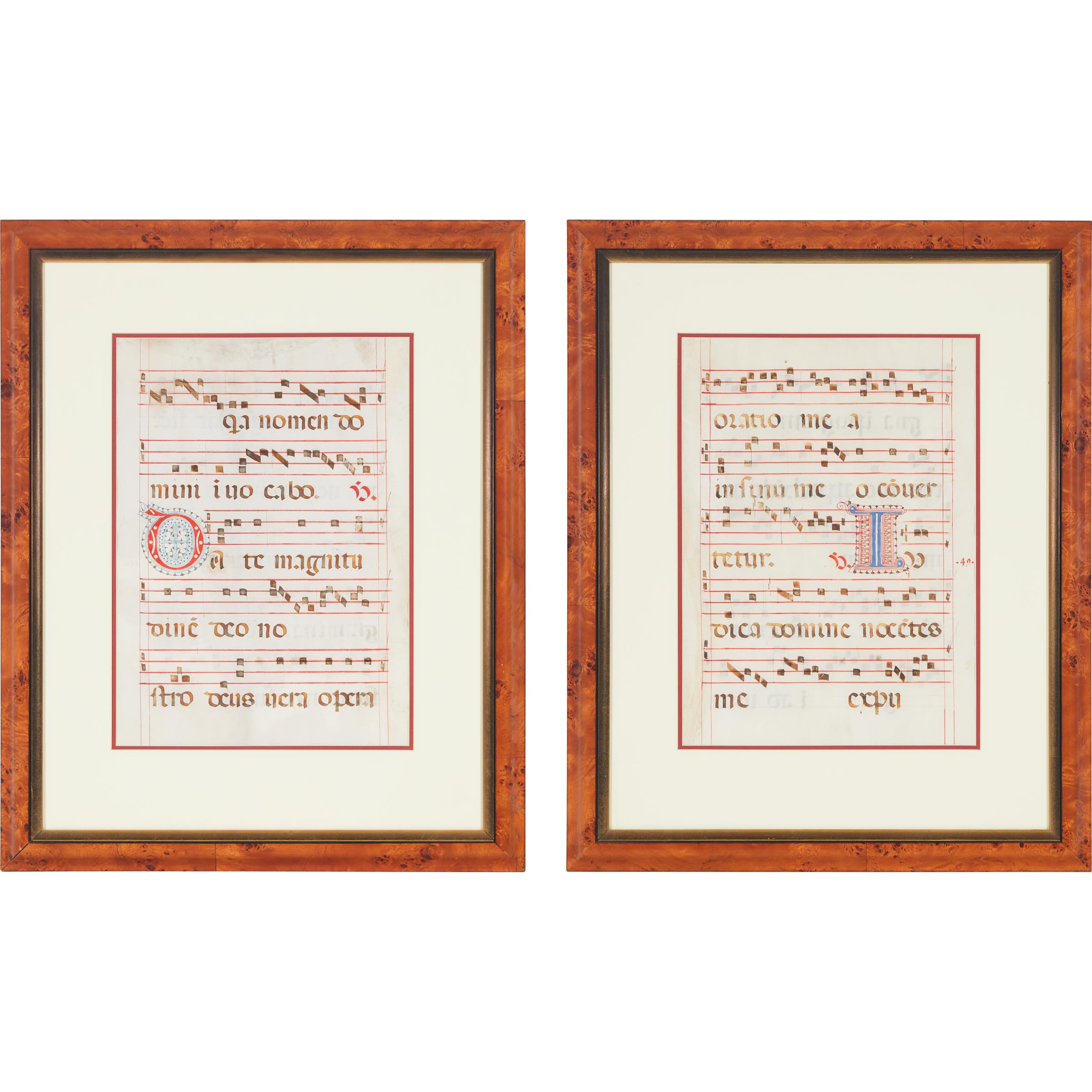 Two Large Vellum Manuscript