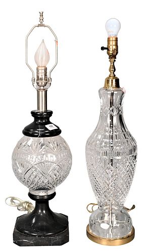TWO LARGE WATERFORD CRYSTAL