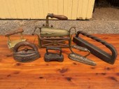 Two late 19th C. brass irons,