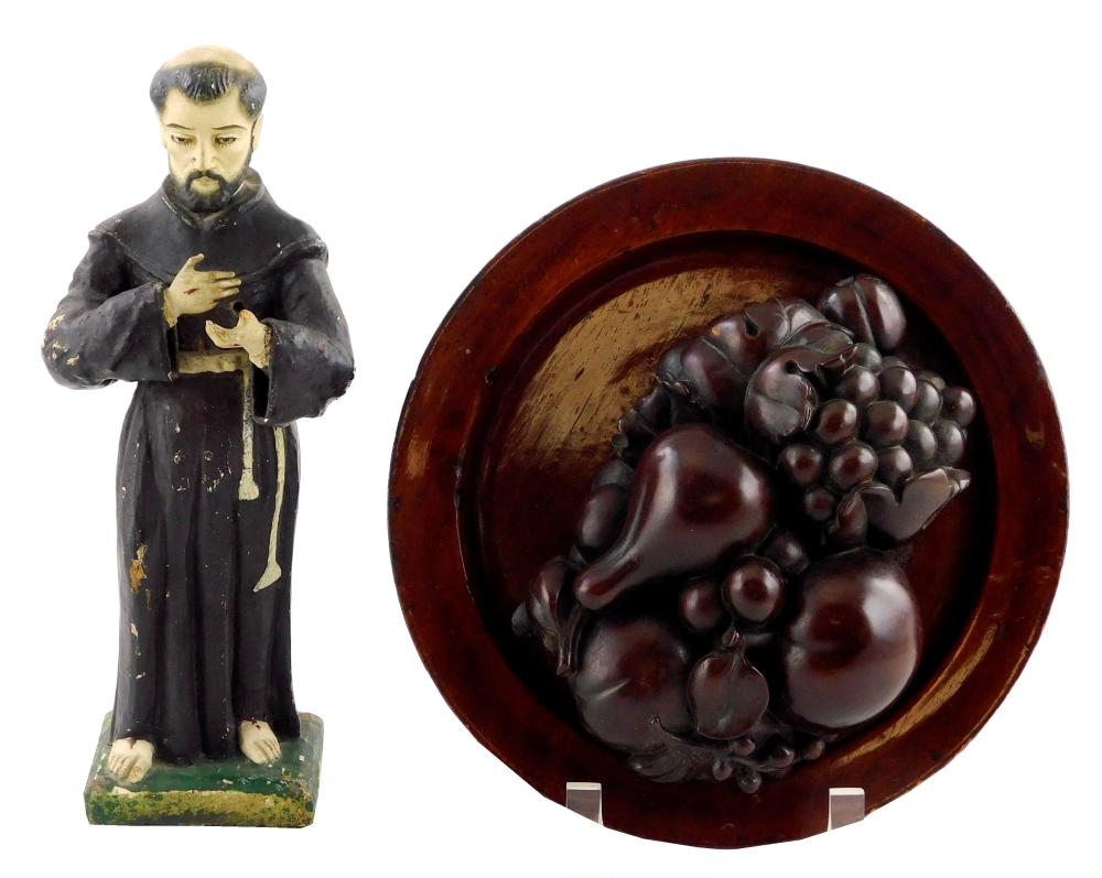 TWO LATE 19TH C. CARVINGS,