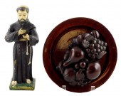 TWO LATE 19TH C. CARVINGS, INC