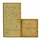 TWO LATE 19TH C. CROSS STITCH