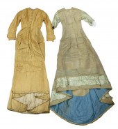 TWO LATE 19TH C. DRESSES, MUSE